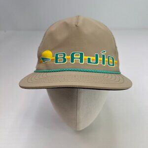 Bajio Hat Men Snap Back Spell Out Mesh Sunset Rope Logo Hip Street Hype Core Cap